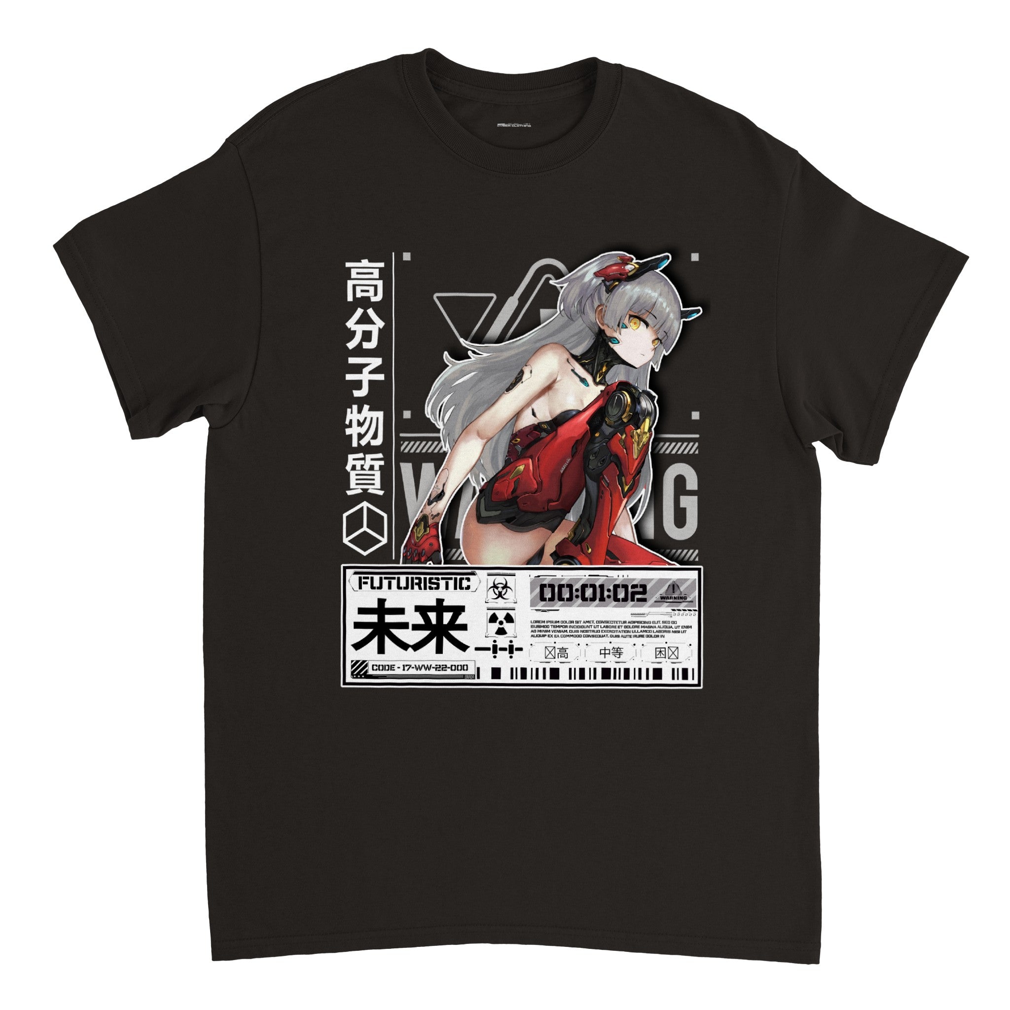 Unisex Futuristic Anime Cyborg Girl T-Shirt